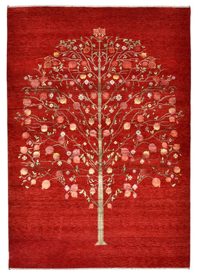 Alfombra Gabbeh - Loribaft Indus - 245 x 173 cm - rojo