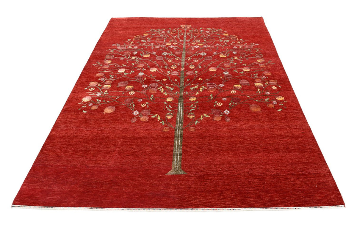 Alfombra Gabbeh - Loribaft Indus - 245 x 173 cm - rojo