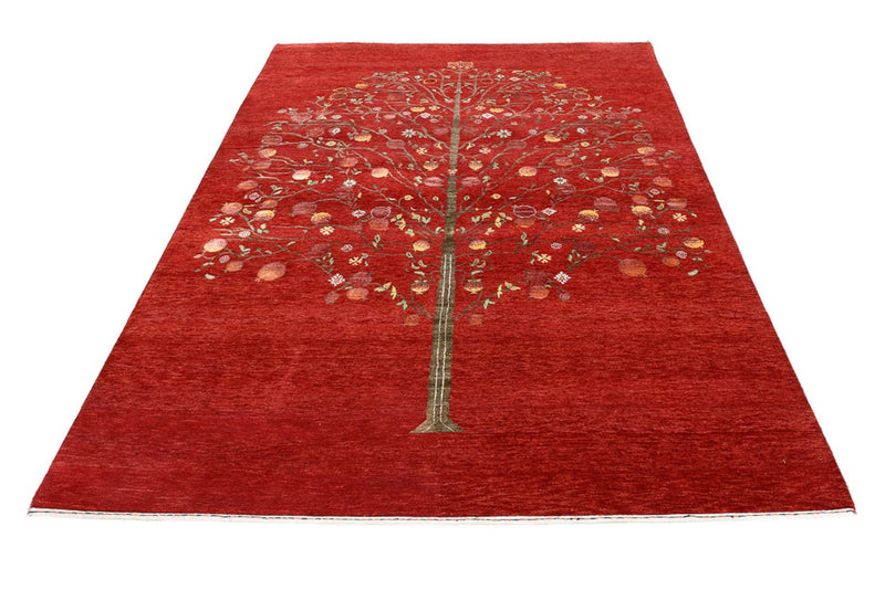 Alfombra Gabbeh - Loribaft Indus - 245 x 173 cm - rojo
