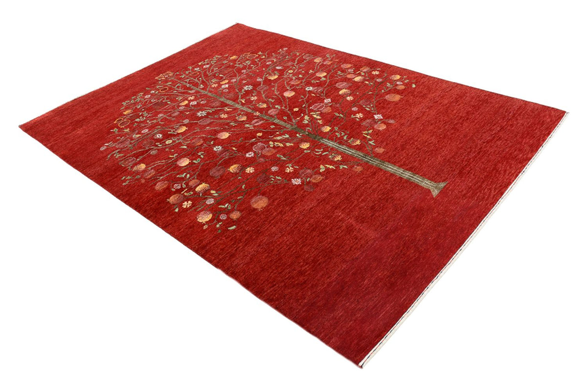 Alfombra Gabbeh - Loribaft Indus - 245 x 173 cm - rojo