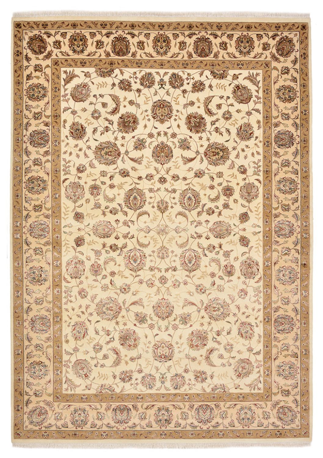 Alfombra oriental - Tabriz - 305 x 217 cm - beige claro