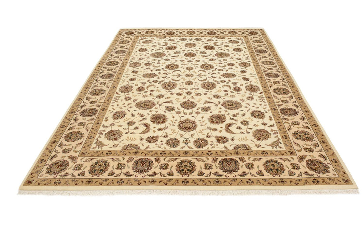 Alfombra oriental - Tabriz - 241 x 167 cm - beige claro