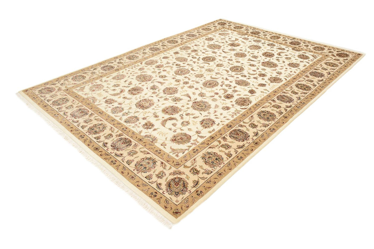Alfombra oriental - Tabriz - 241 x 167 cm - beige claro