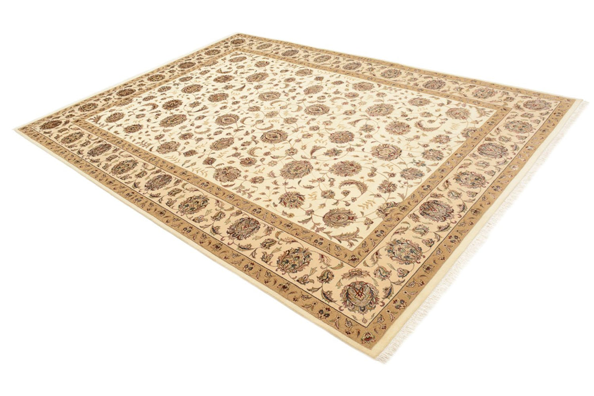 Alfombra oriental - Tabriz - 241 x 167 cm - beige claro
