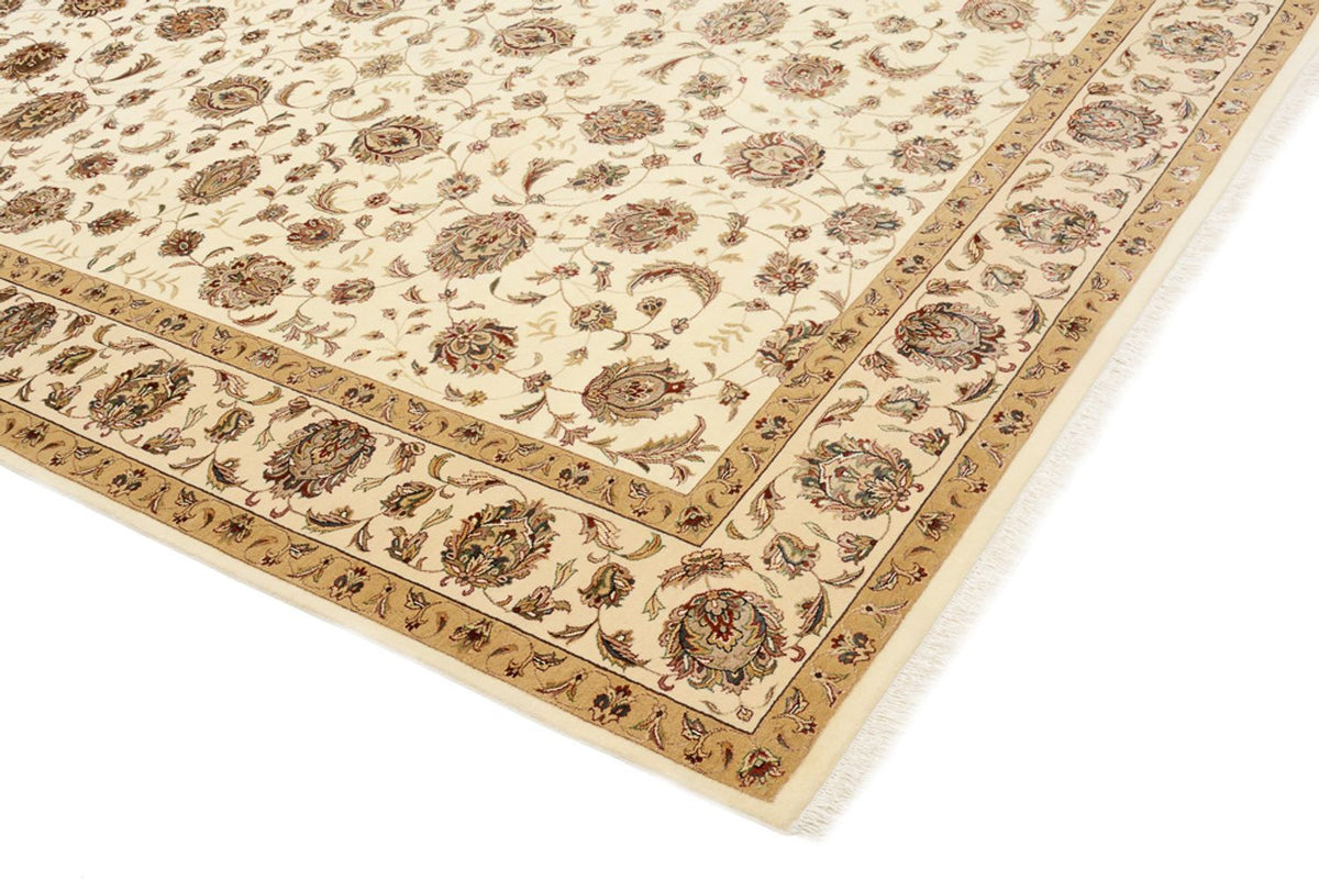 Alfombra oriental - Tabriz - 241 x 167 cm - beige claro