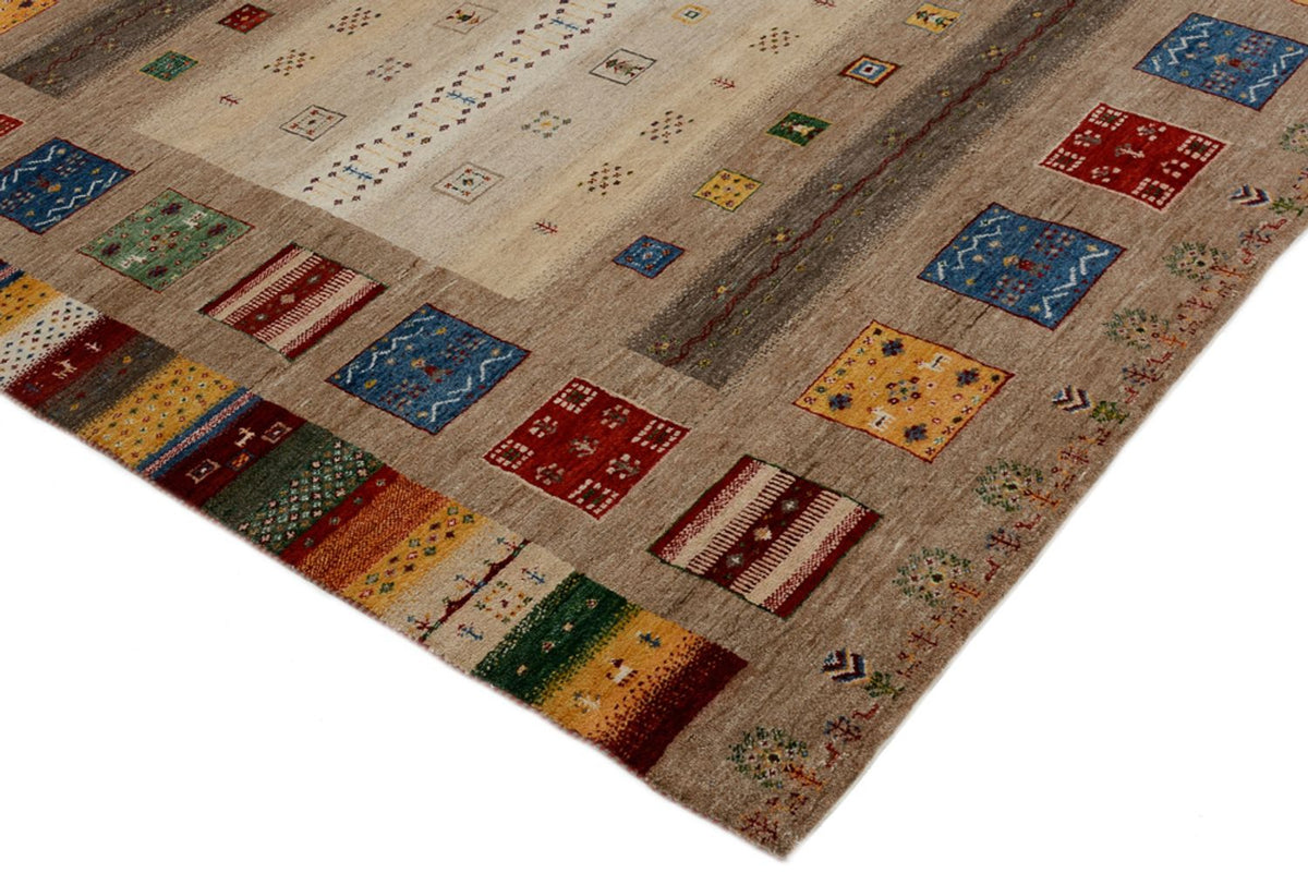 Alfombra Gabbeh - Loribaft Indus cuadrado  - 203 x 201 cm - multicolor