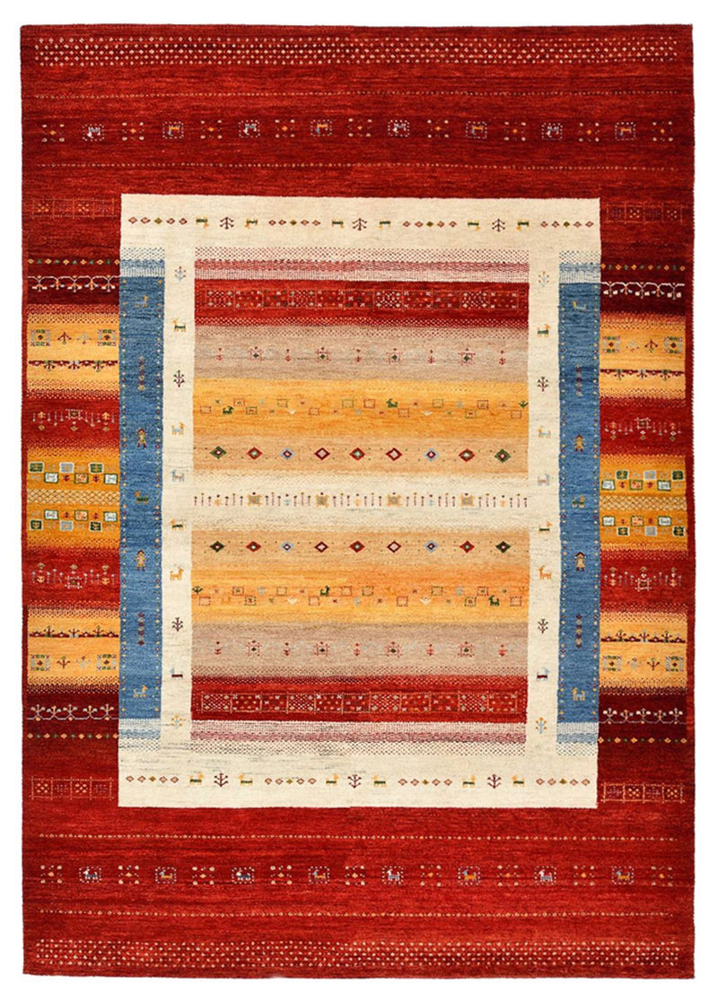 Alfombra Gabbeh - Loribaft Indus - 244 x 173 cm - multicolor