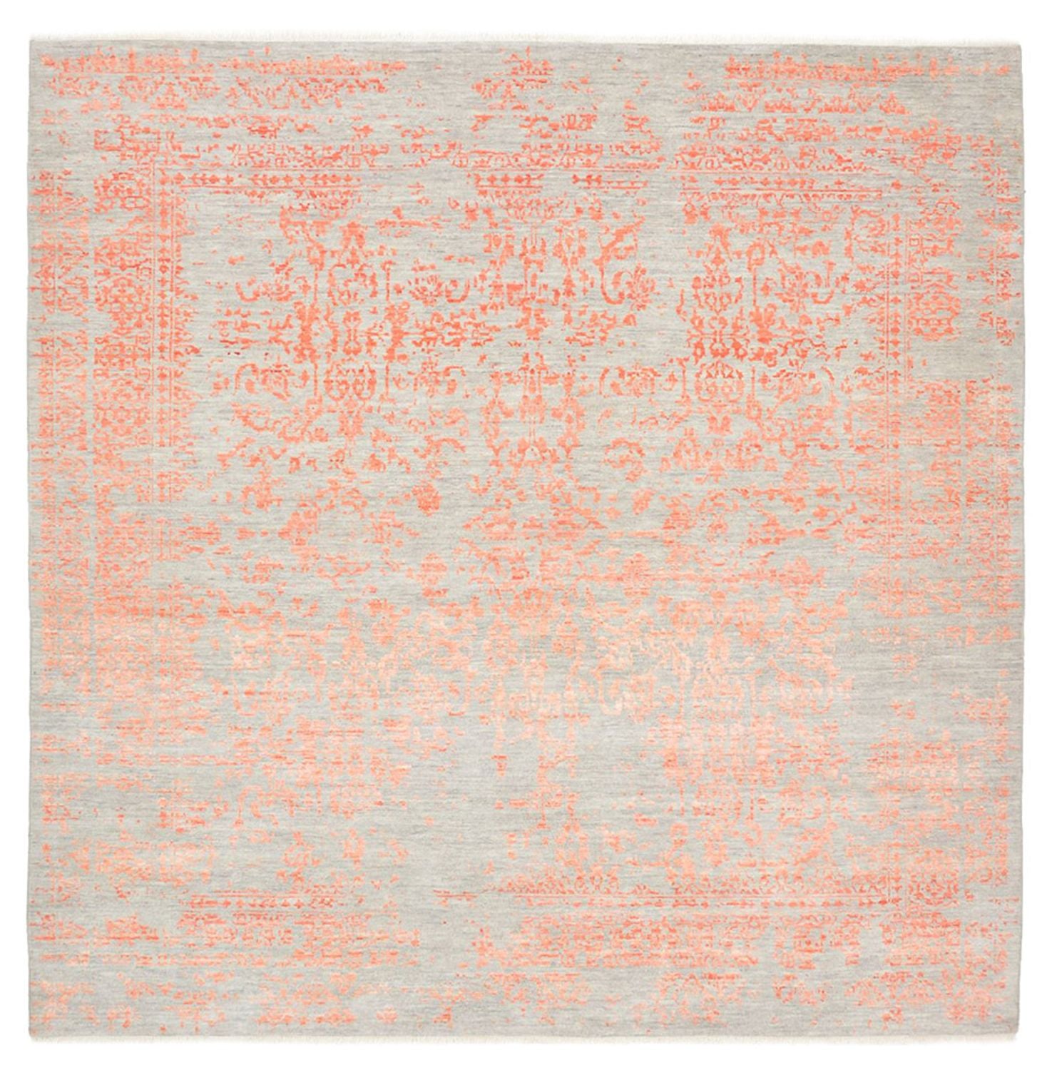 Alfombra de diseño cuadrado  - 254 x 251 cm - naranja