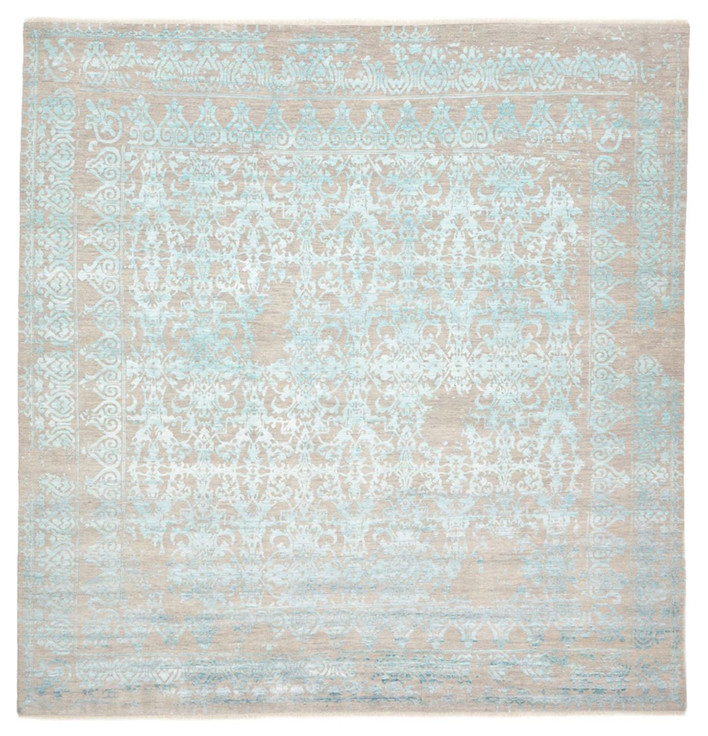 Alfombra de diseño cuadrado  - 309 x 301 cm - azul claro