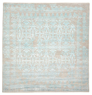 Alfombra de diseño cuadrado  - 309 x 301 cm - azul claro