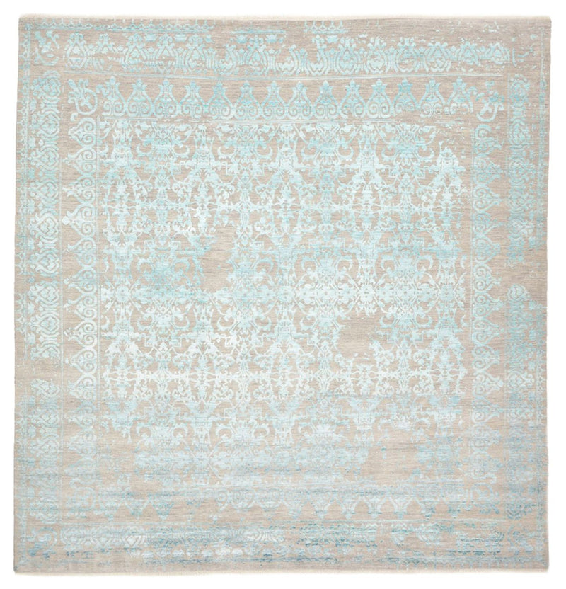 Alfombra de diseño cuadrado  - 309 x 301 cm - azul claro