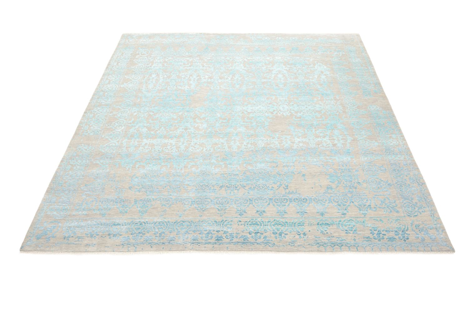 Alfombra de diseño cuadrado  - 309 x 301 cm - azul claro