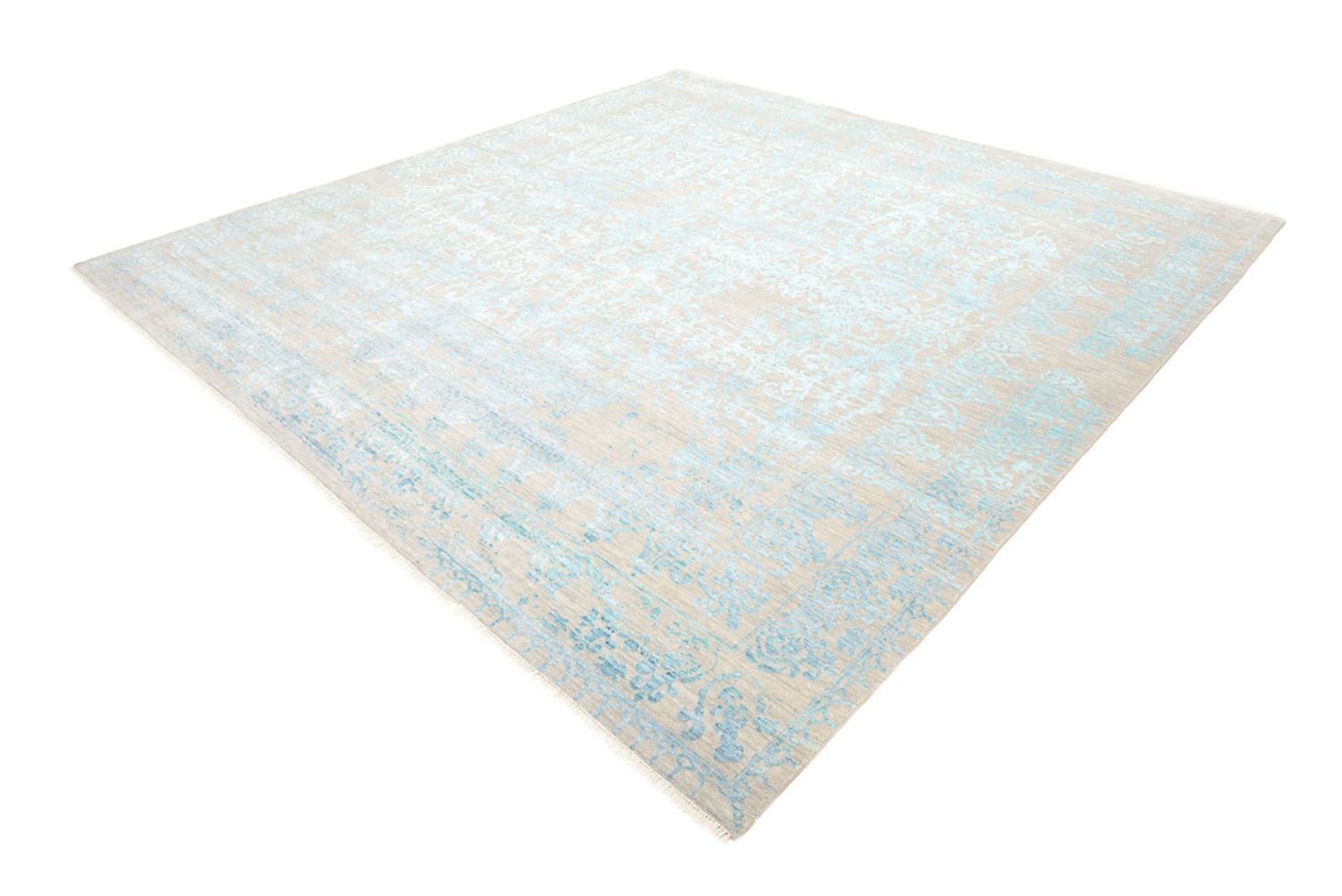 Alfombra de diseño cuadrado  - 309 x 301 cm - azul claro