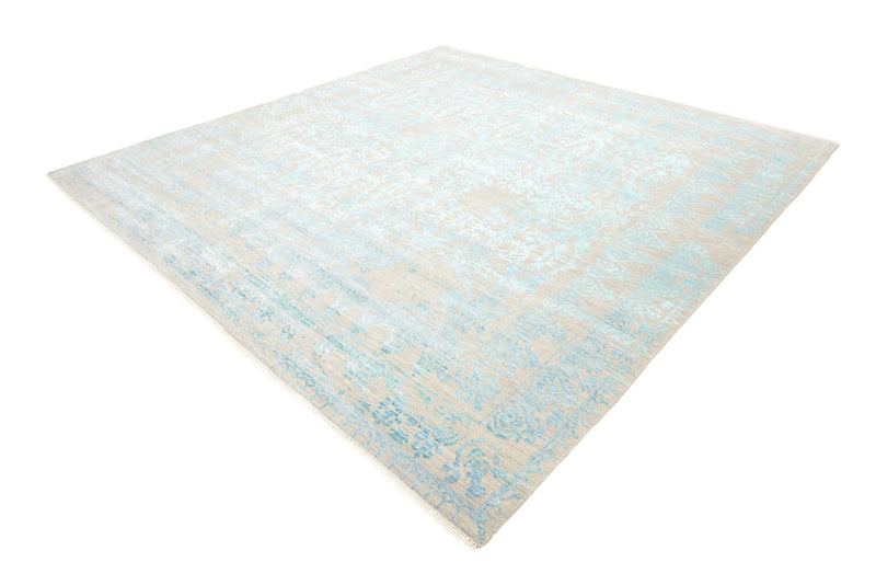 Alfombra de diseño cuadrado  - 309 x 301 cm - azul claro