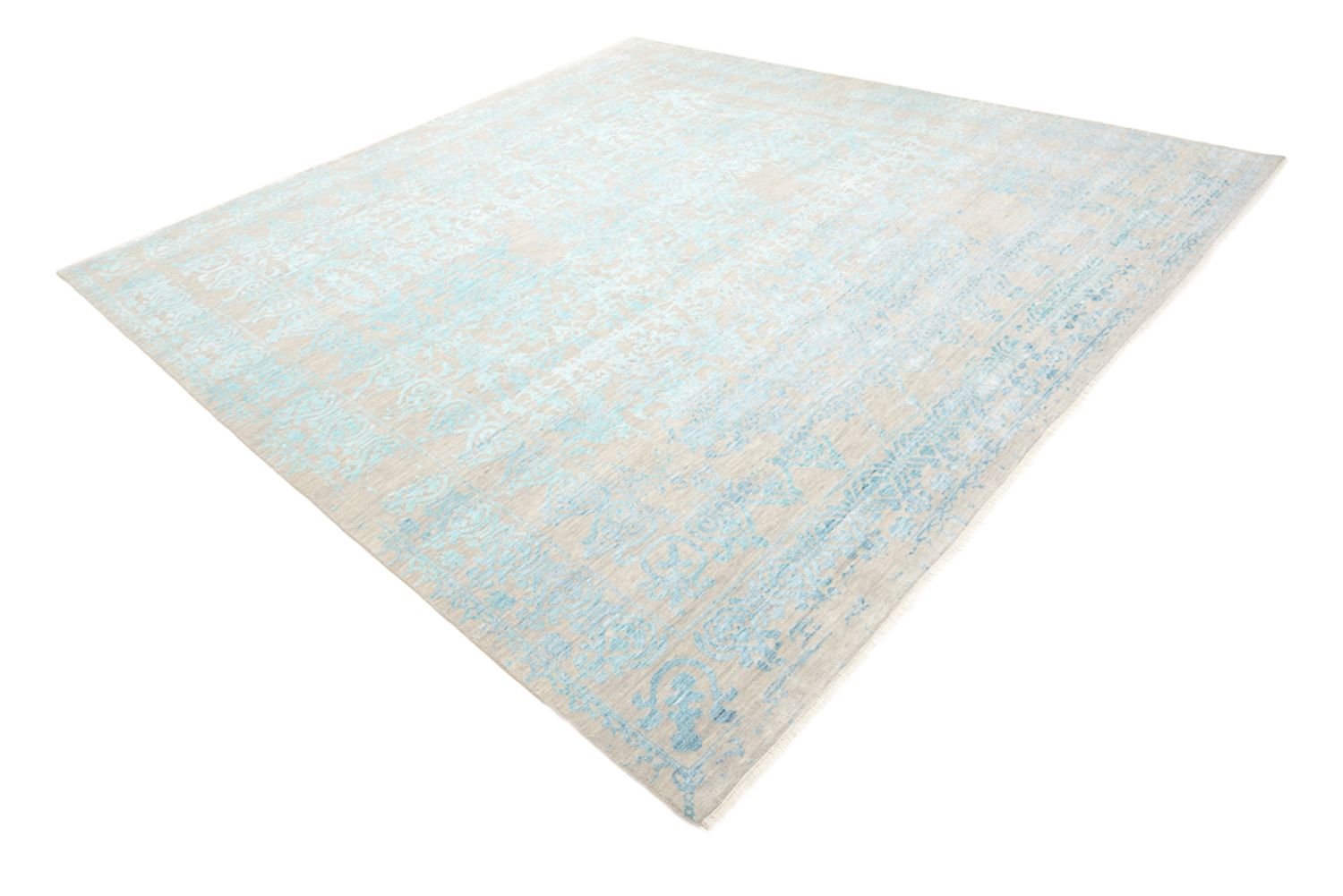 Alfombra de diseño cuadrado  - 309 x 301 cm - azul claro
