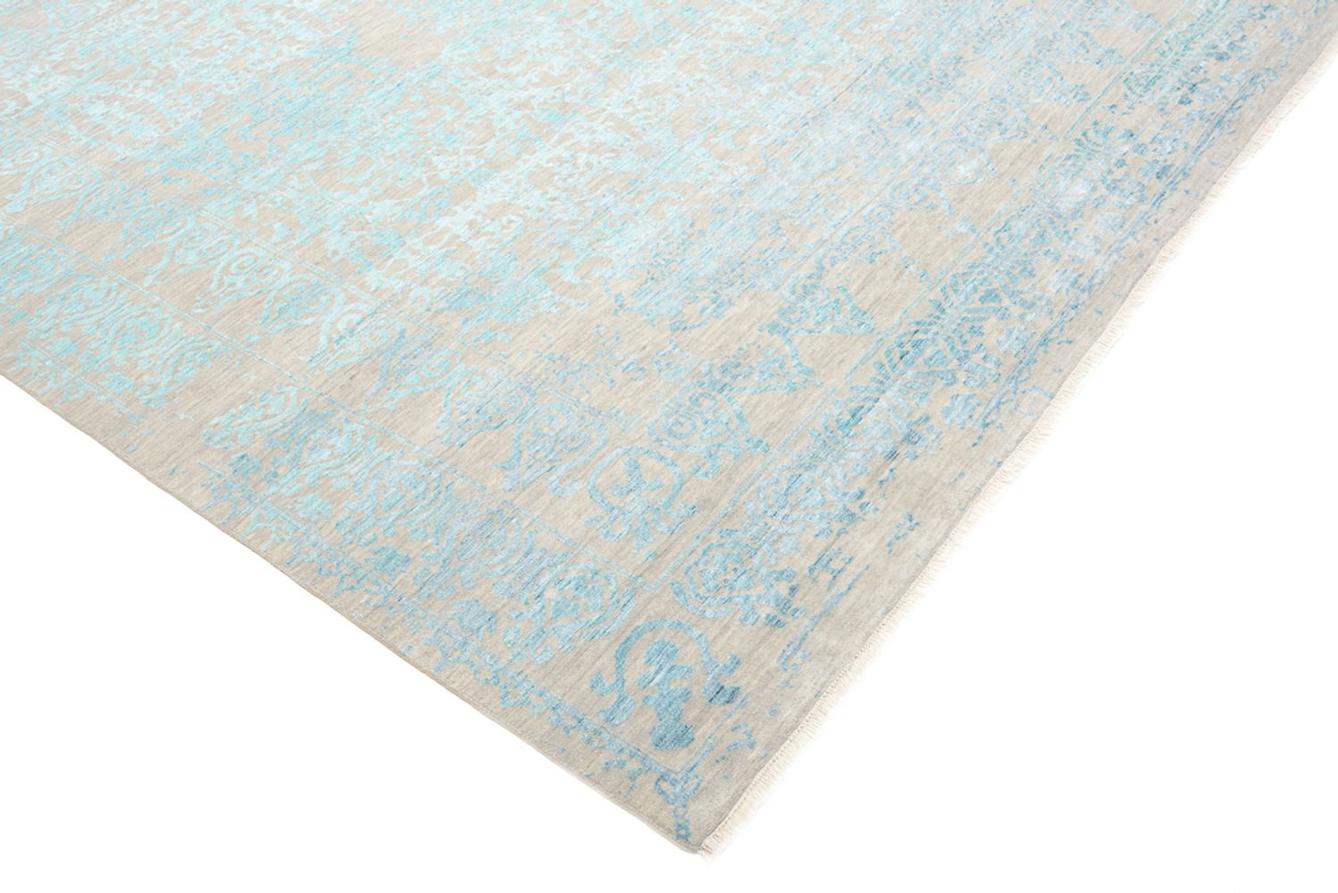 Alfombra de diseño cuadrado  - 309 x 301 cm - azul claro