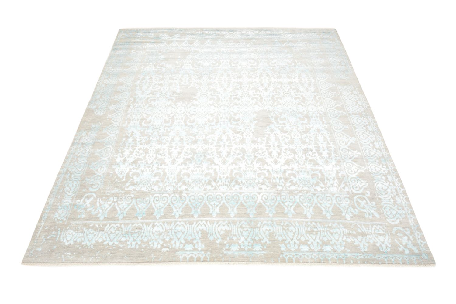 Alfombra de diseño cuadrado  - 309 x 301 cm - azul claro