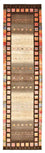 Alfombra de pasillo Alfombra Gabbeh - Loribaft Indus - 306 x 80 cm - beige oscuro