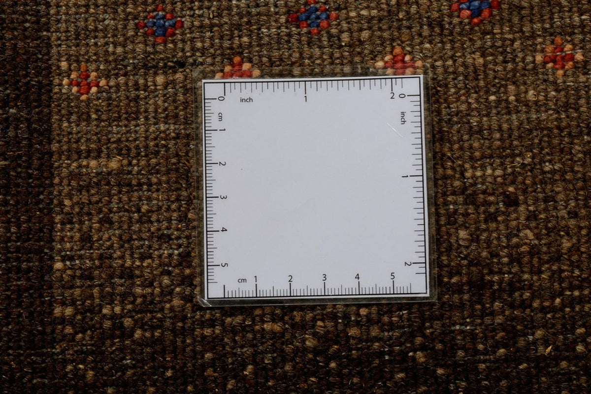 Alfombra de pasillo Alfombra Gabbeh - Loribaft Indus - 306 x 80 cm - beige oscuro