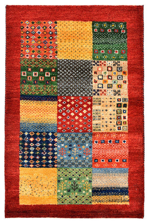 Alfombra Gabbeh - Loribaft Indus - 89 x 64 cm - multicolor