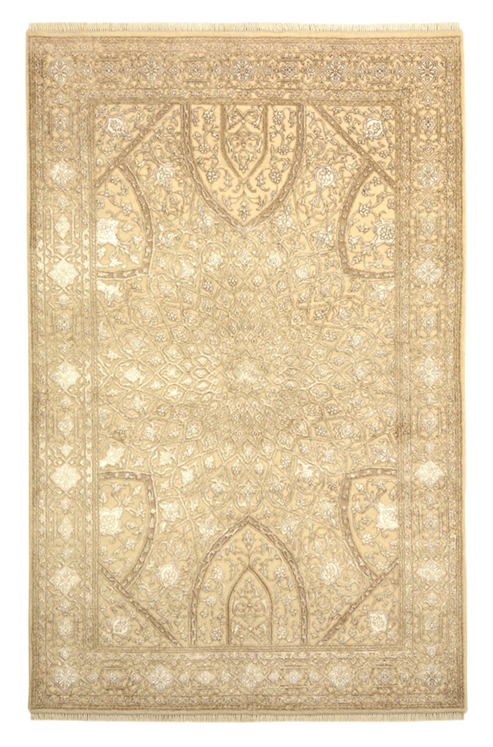 Alfombra oriental - 185 x 121 cm - beige oscuro