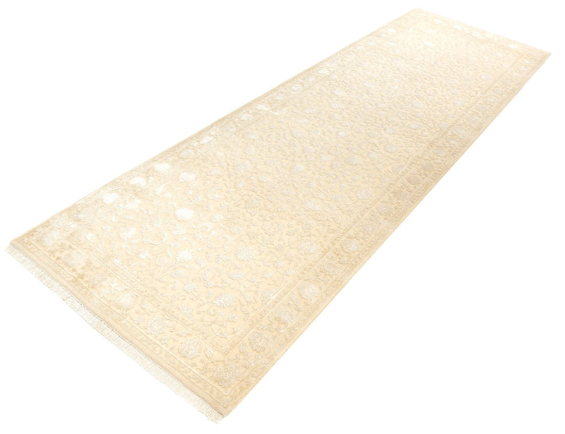 Alfombra de pasillo Alfombra oriental - 301 x 107 cm - beige claro