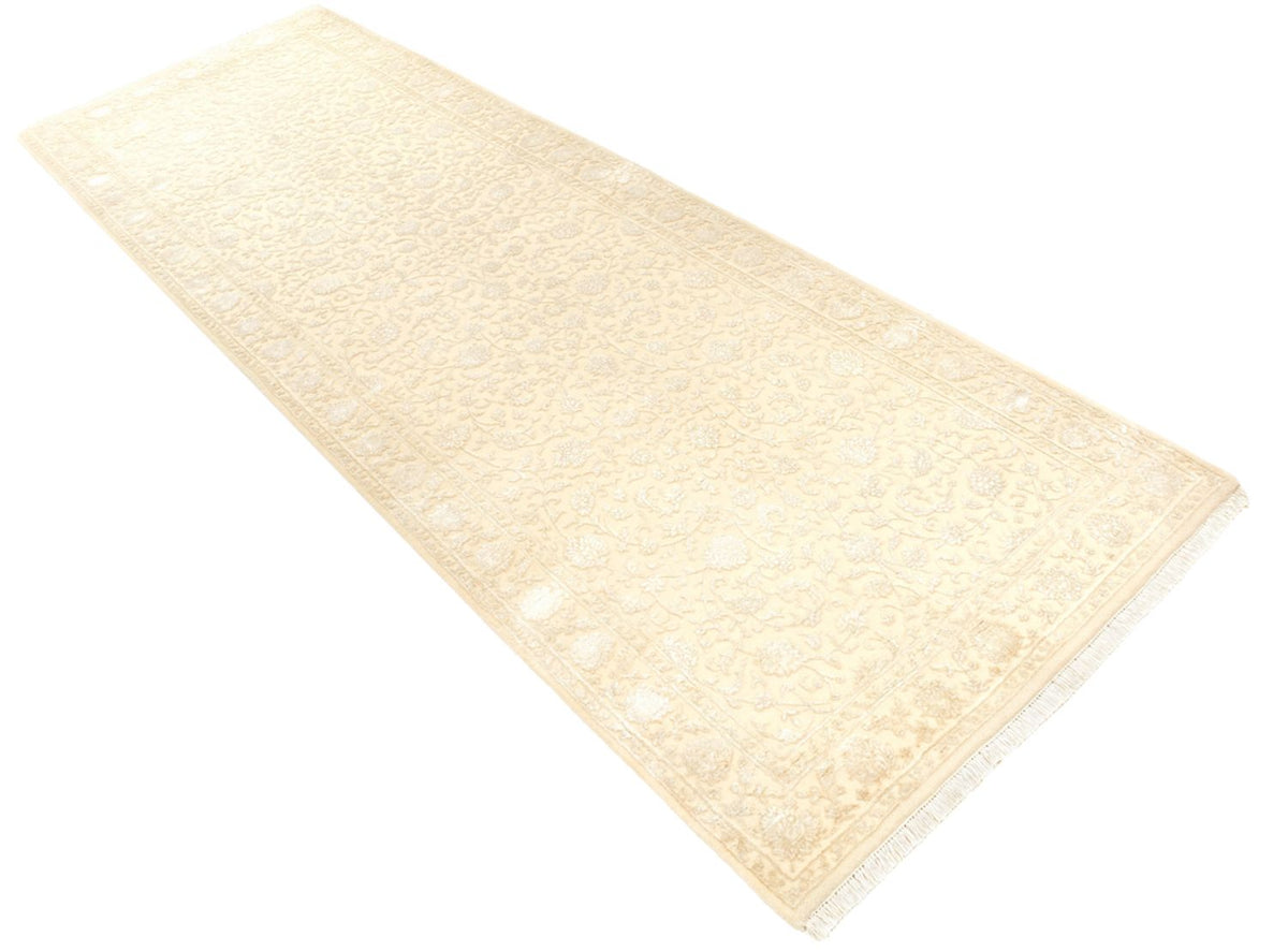Alfombra de pasillo Alfombra oriental - 301 x 107 cm - beige claro