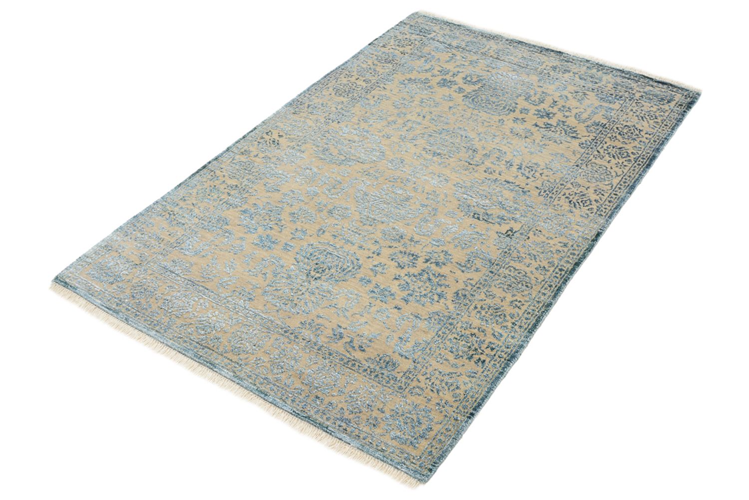 Alfombra de diseño - 151 x 106 cm - azul claro