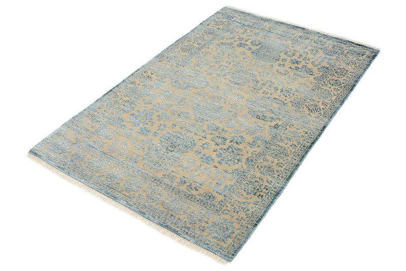 Alfombra de diseño - 151 x 106 cm - azul claro