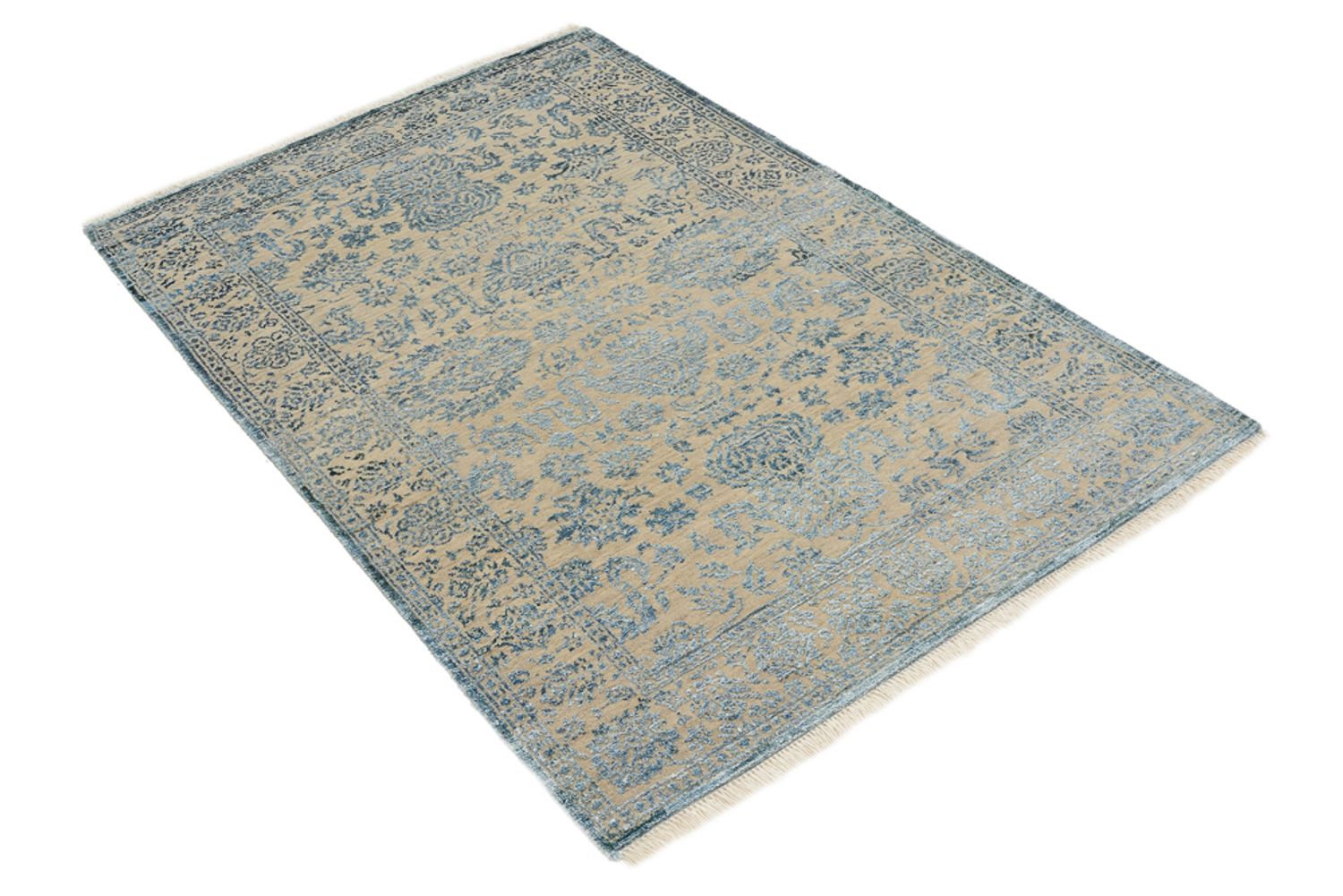 Alfombra de diseño - 151 x 106 cm - azul claro