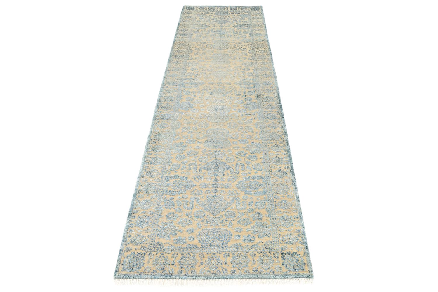 Alfombra de pasillo Alfombra de diseño - 291 x 79 cm - azul claro