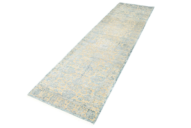 Alfombra de pasillo Alfombra de diseño - 291 x 79 cm - azul claro