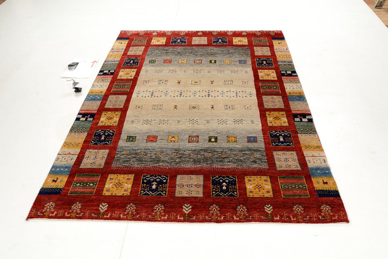 Alfombra Gabbeh - Loribaft Indus - 204 x 150 cm - multicolor