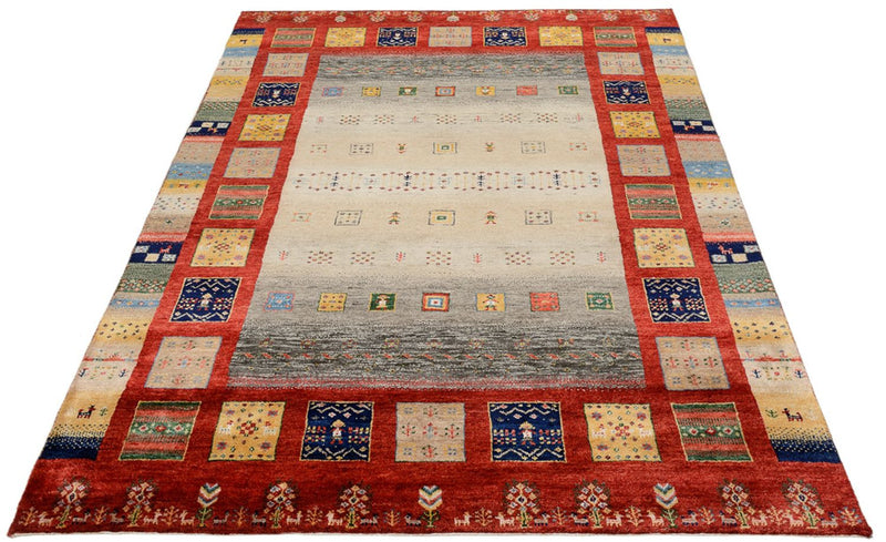Alfombra Gabbeh - Loribaft Indus - 204 x 150 cm - multicolor