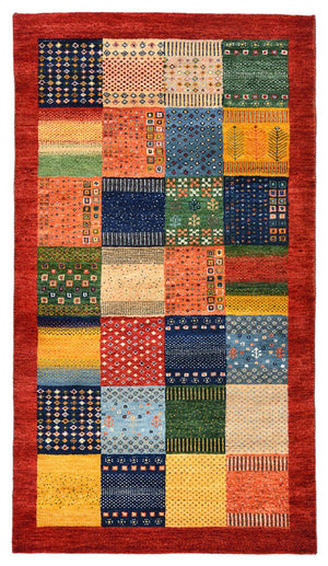 Alfombra Gabbeh - Loribaft Indus - 162 x 91 cm - multicolor