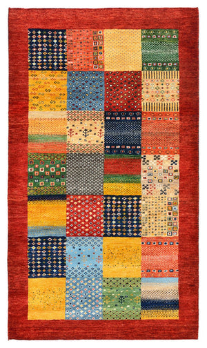 Alfombra Gabbeh - Loribaft Indus - 163 x 96 cm - multicolor