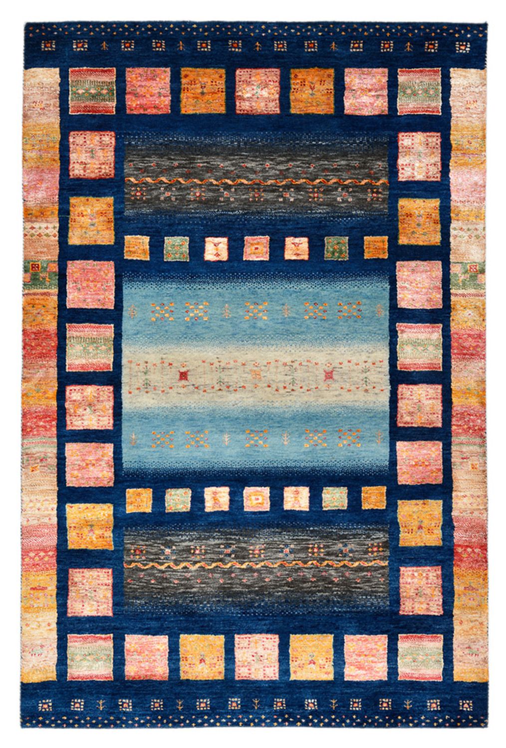 Alfombra Gabbeh - Loribaft Indus - 187 x 125 cm - multicolor