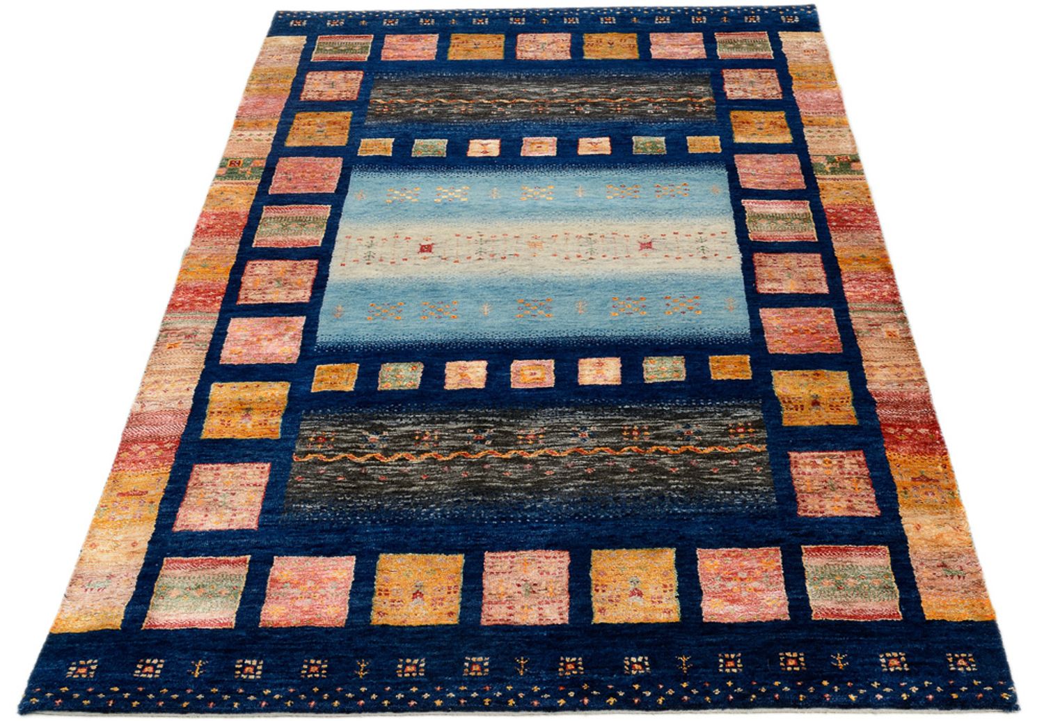 Alfombra Gabbeh - Loribaft Indus - 187 x 125 cm - multicolor