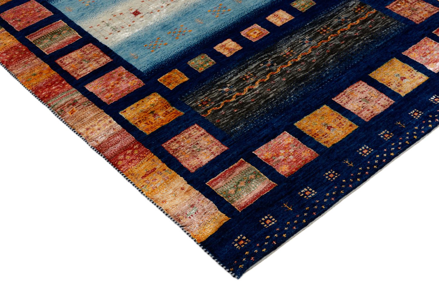 Alfombra Gabbeh - Loribaft Indus - 187 x 125 cm - multicolor