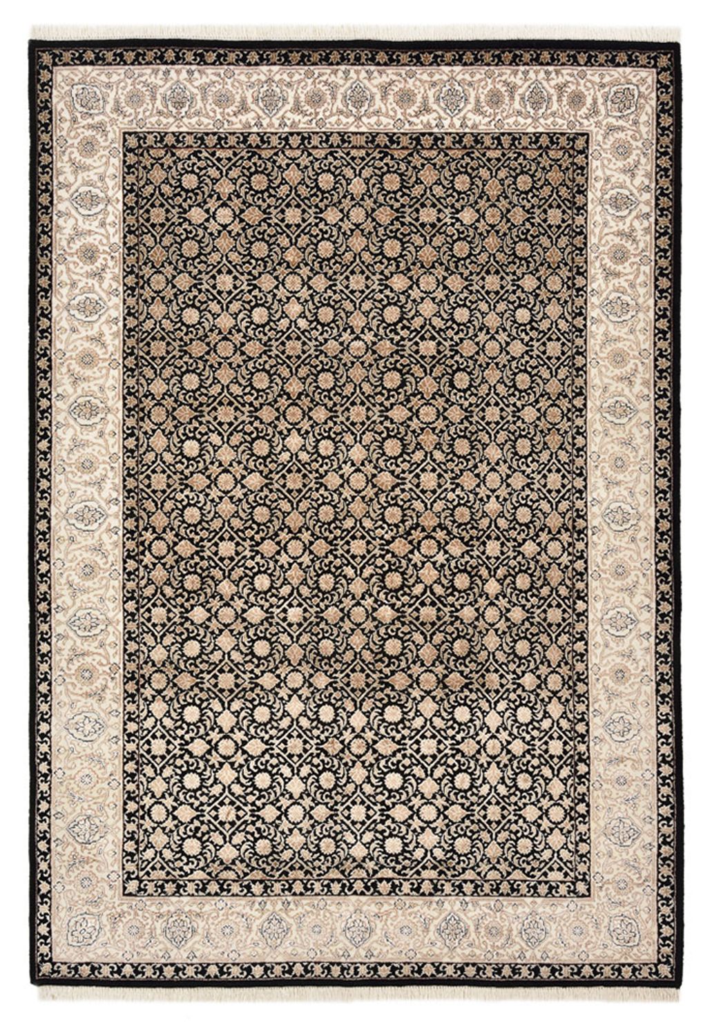 Alfombra oriental - Bidjar - Indus - 204 x 141 cm - beige oscuro