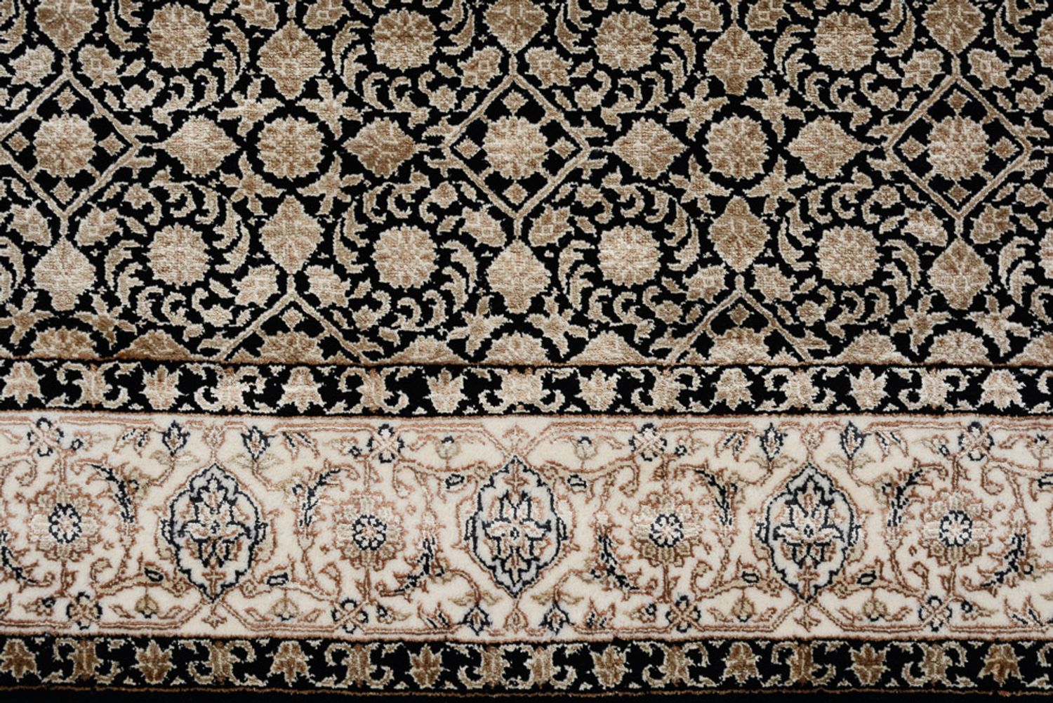 Alfombra oriental - Bidjar - Indus - 203 x 144 cm - beige oscuro