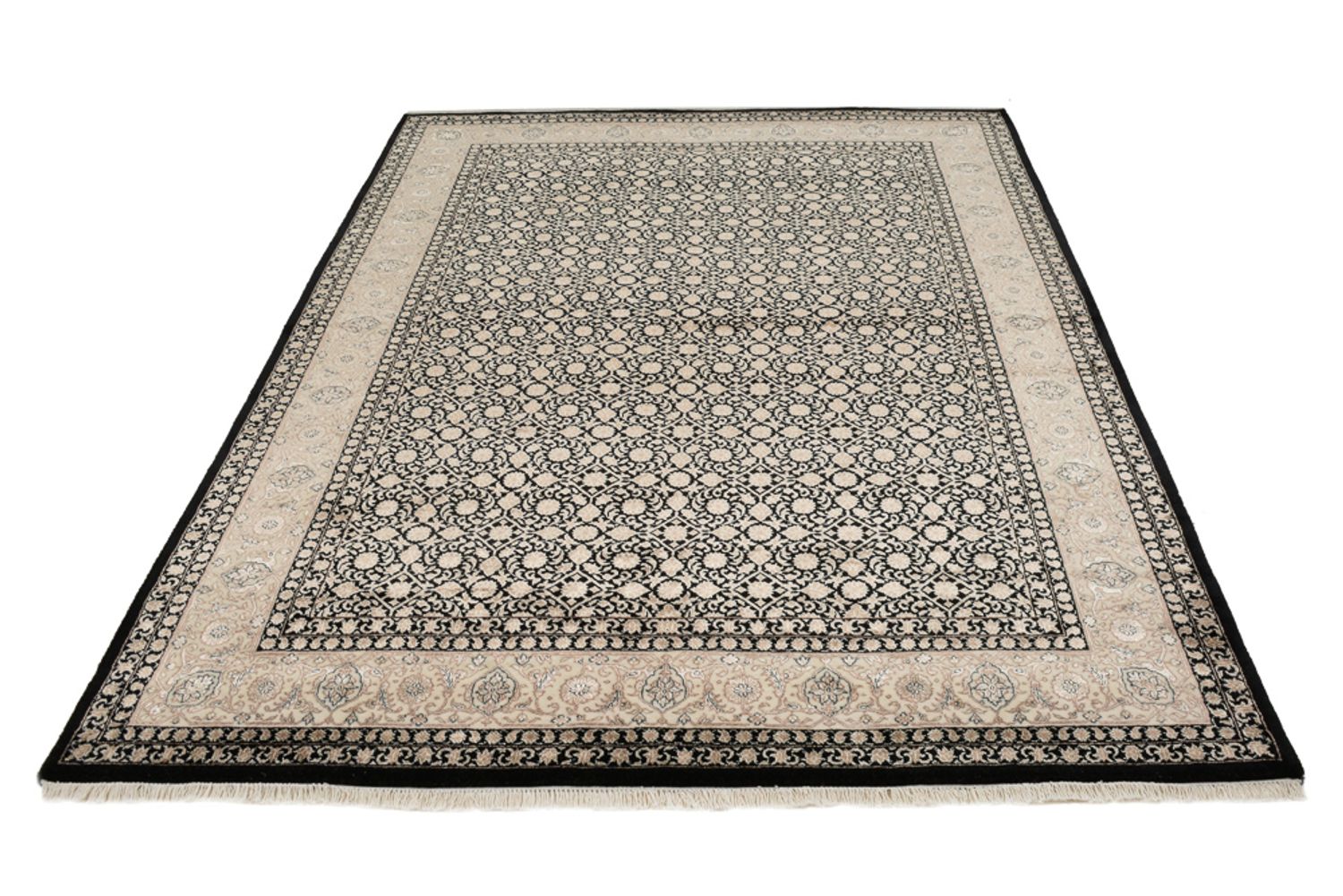 Alfombra oriental - Bidjar - Indus - 203 x 144 cm - beige oscuro