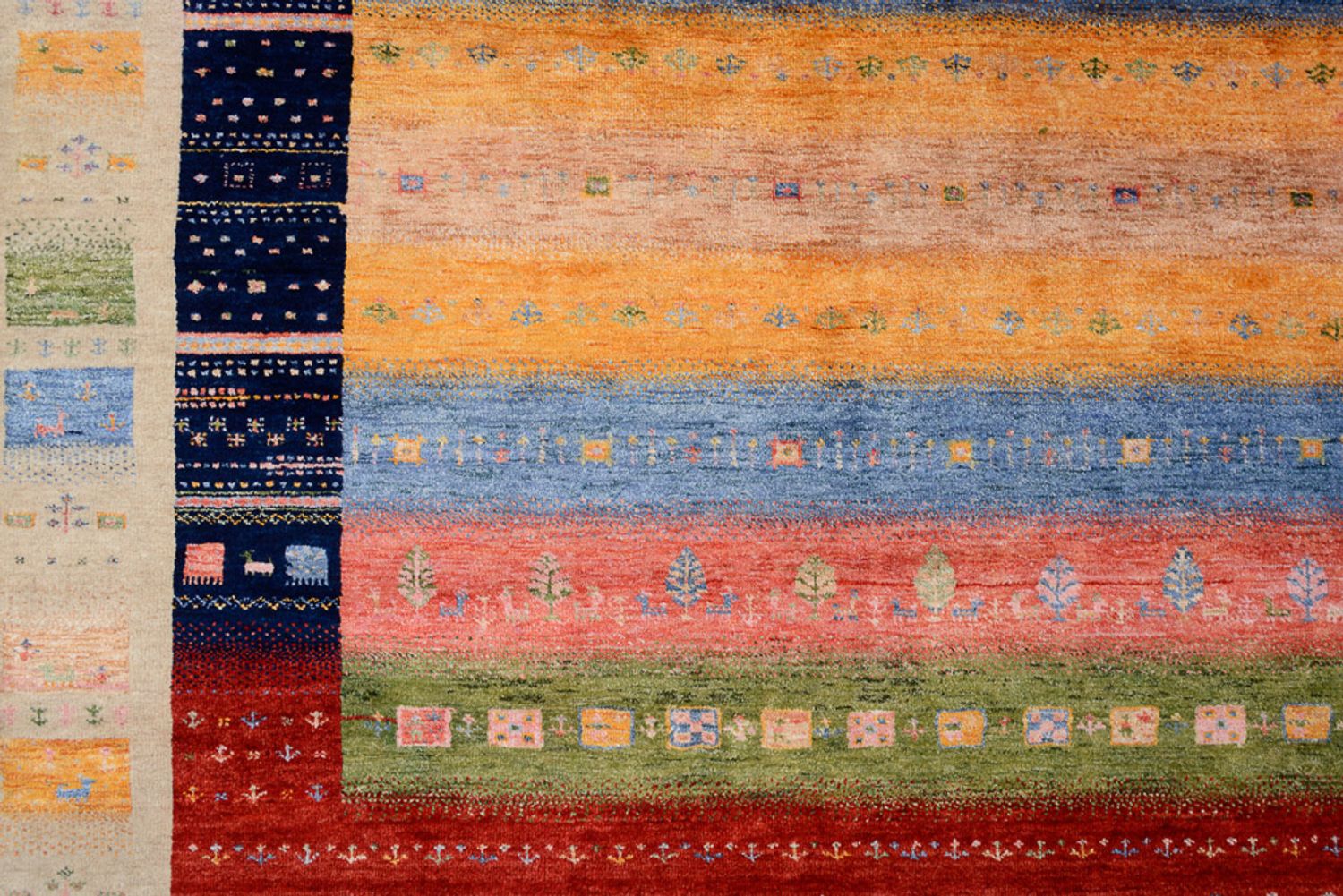 Alfombra Gabbeh - Loribaft Indus - 244 x 173 cm - multicolor
