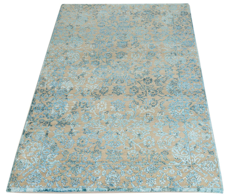 Alfombra de diseño - 150 x 95 cm - azul claro
