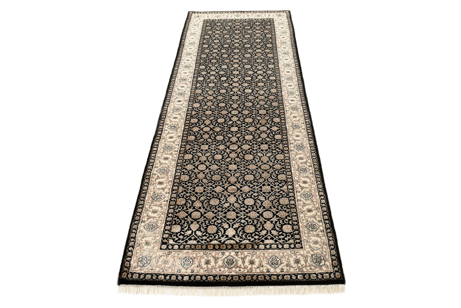 Alfombra de pasillo Alfombra oriental - Bidjar - Indus - 241 x 84 cm - beige oscuro