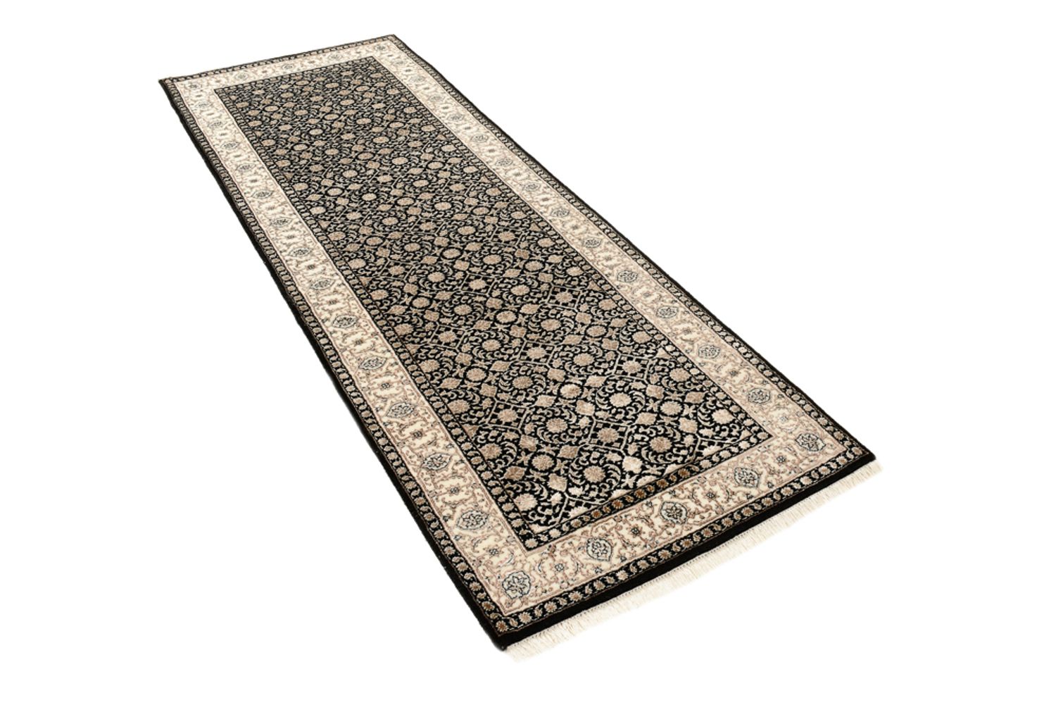 Alfombra de pasillo Alfombra oriental - Bidjar - Indus - 241 x 84 cm - beige oscuro