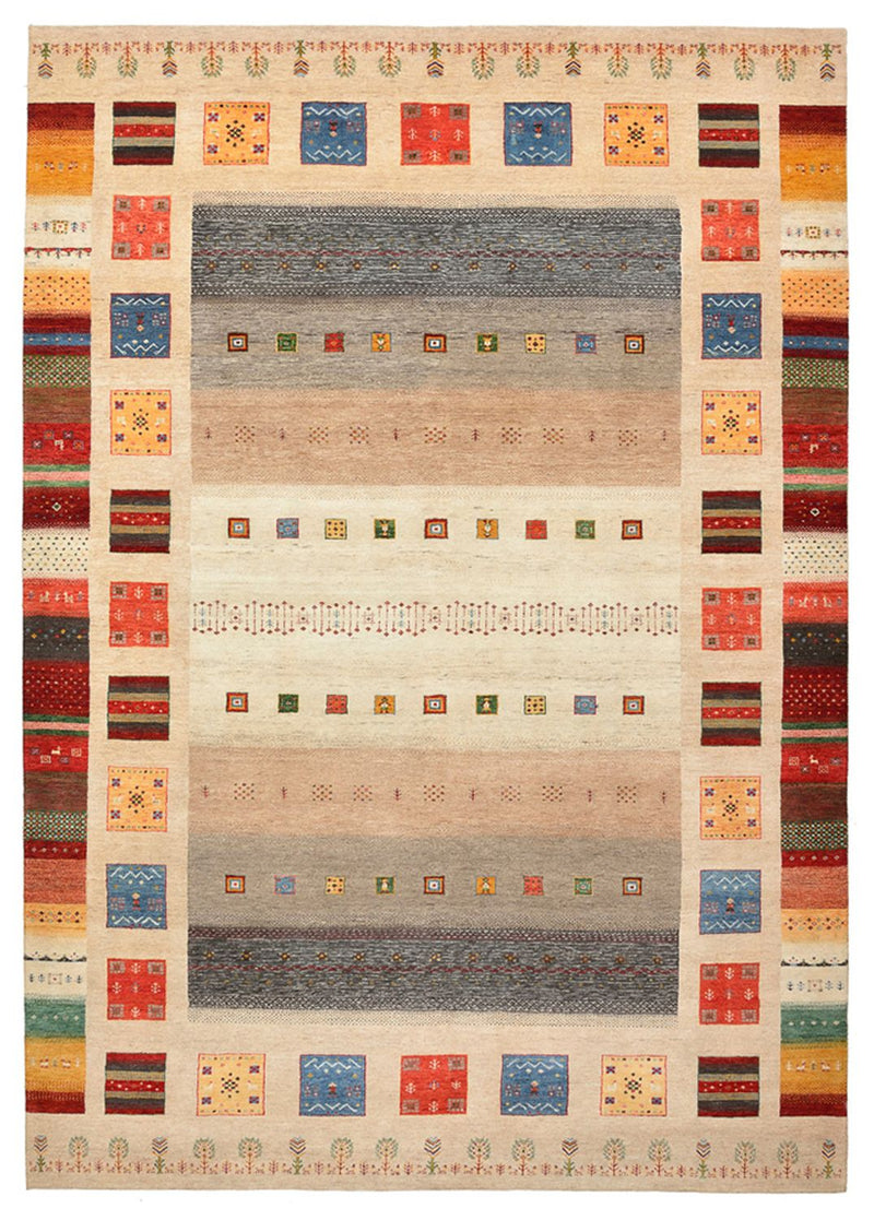 Alfombra Gabbeh - Loribaft Indus - 356 x 252 cm - multicolor