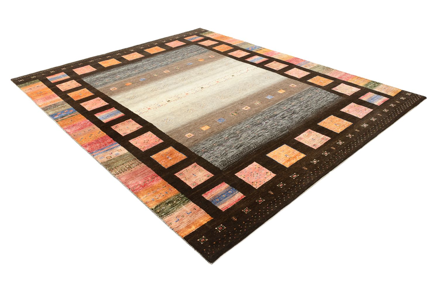 Alfombra Gabbeh - Loribaft Indus - 307 x 250 cm - multicolor