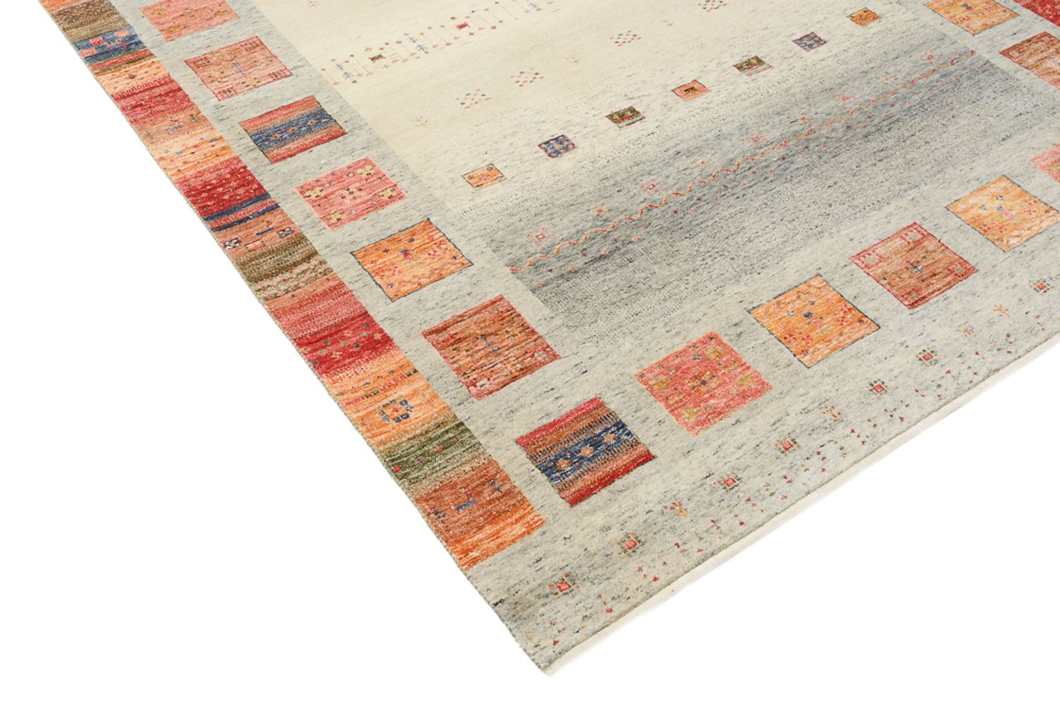 Alfombra Gabbeh - Loribaft Indus - 244 x 176 cm - multicolor