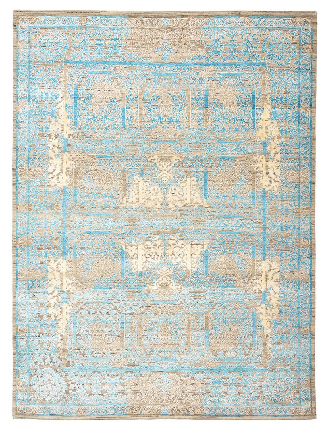 Alfombra de diseño - 234 x 176 cm - azul claro